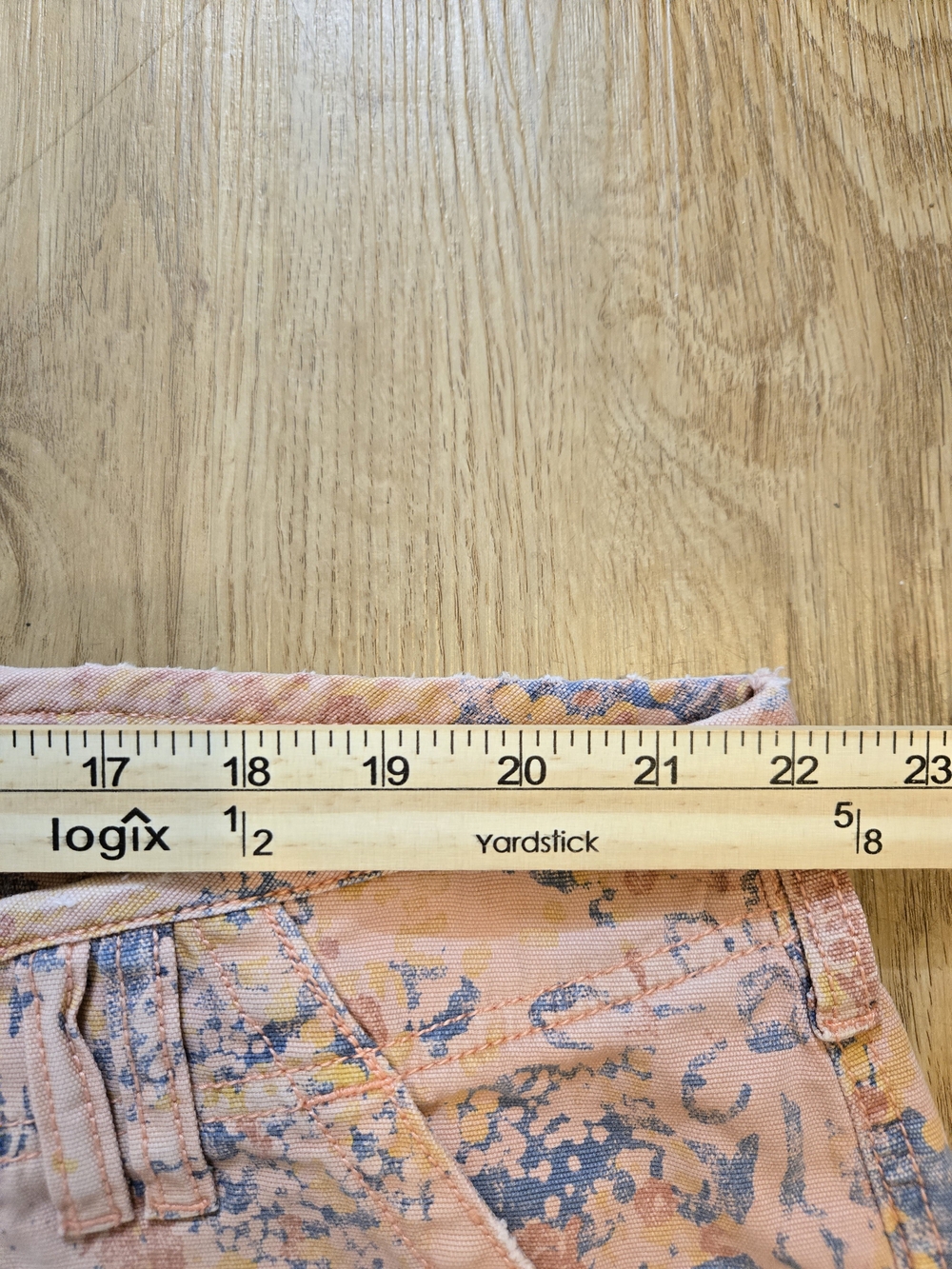 Anthropologie Pilcro The Wanderer Utility Pants Plus Size 24W Pink Floral Button - Picture 7 of 8
